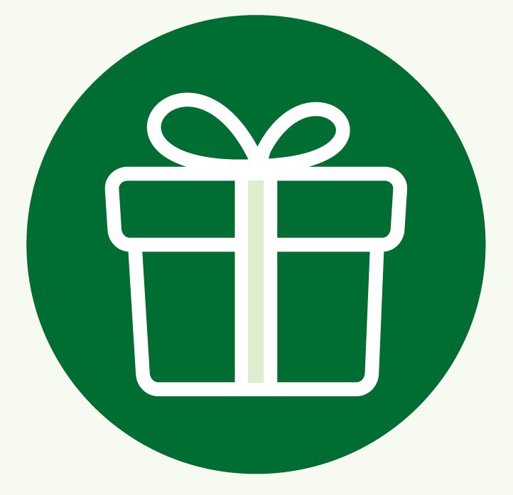 Icon mit Geschenk